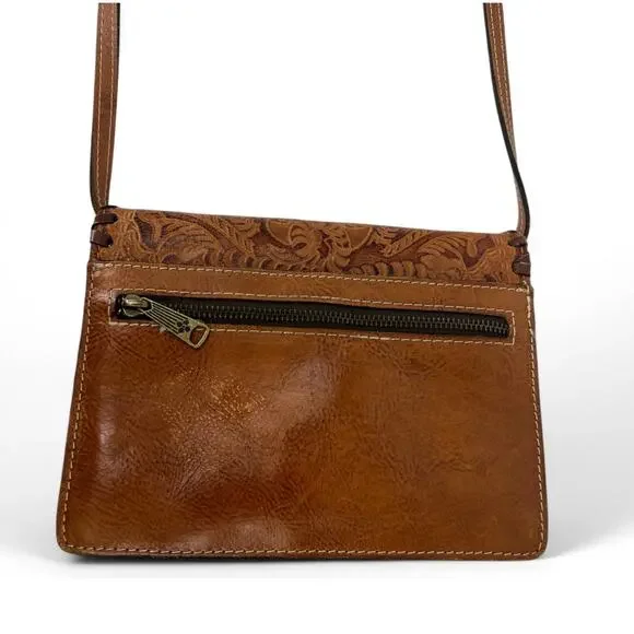 The Patricia Nash Lanza Crossbody Bag Tooling embossed leather Purse - Picture 5 of 8